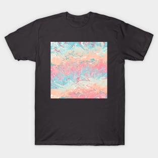 Summer Vibes Liquid Marble Pattern T-Shirt